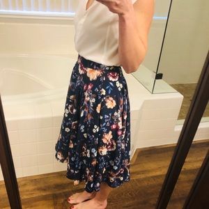 Full floral circle skirt